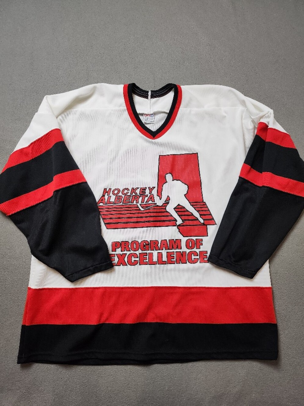 Vintage CCM Hockey Alberta Program of Excellence jersey, men’s XL